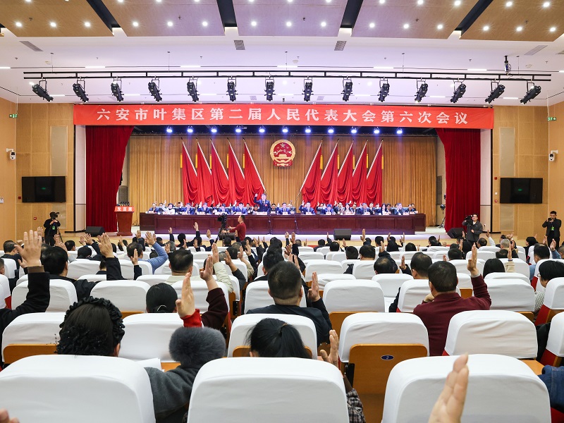 大会表决通过《关于六安市叶集区人民政府工作报告的决议》等7项决议.jpg